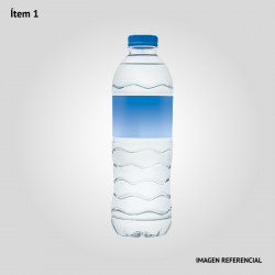 Agua mineral sin gas, en botella de 500 ml.