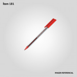 Bolígrafo común punta fina - Rojo