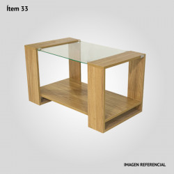 Mesa ratona o de centro rectangular mesada de vidrio