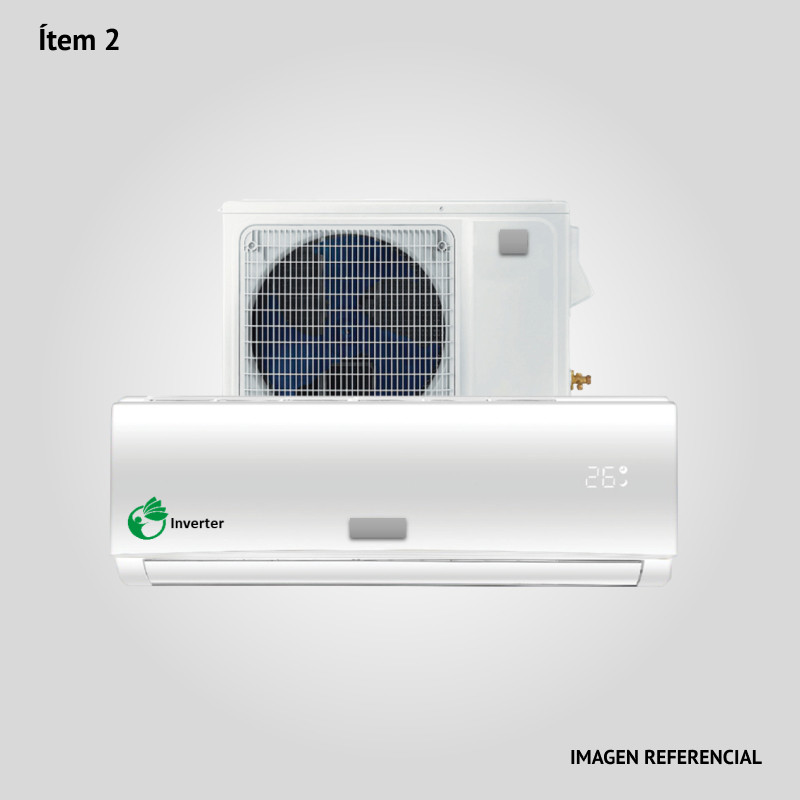 2. Provisión de Acondicionador de Aire de 12.000 BTU tipo Split de pared frío/calor. Equipo Tipo convencional