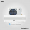 7. Prov., inst. y puesta en marcha de Acondicionador de Aire de 18000 BTU tipo Split de pared frío/calor. Tipo convencional
