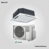 34. Prov. de Acondicionador de Aire de 48000 BTU tipo Split CASSETTE frío/calor. Condensador horizontal. Equipo Tipo Inverter