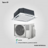 49. Prov., inst. y p. en marcha de Acond. de Aire de 60000 BTU tipo Split CASSETTE frío/calor. Cond. Horizontal. Tipo Inverter