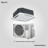 19. Prov., inst. y p. en marcha de Acond. de Aire de 36000 BTU Split CASSETTE frío/calor. Cond. horizontal. Tipo convencional
