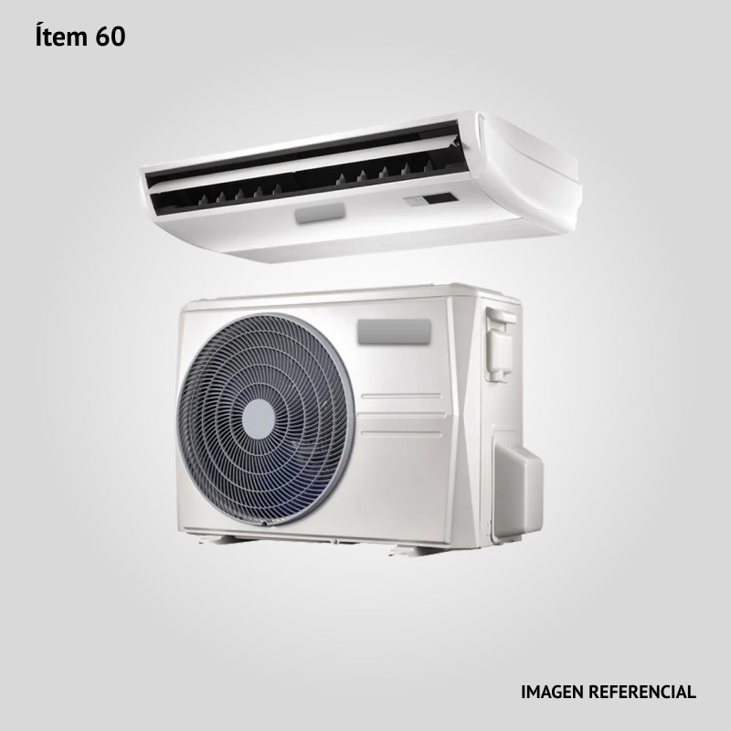 60. Prov. de Acondicionador de Aire de 60000 BTU tipo Split PISO/TECHO frío/calor. Condensador horizontal. Equipo convencional