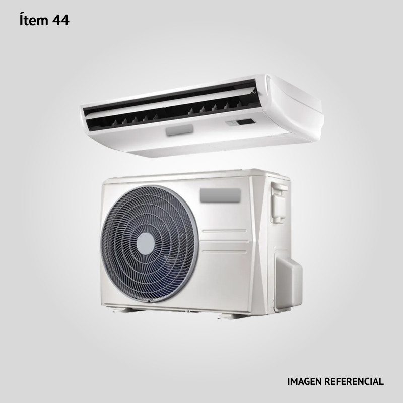 44. Prov. de Acondicionador de Aire de 48000 BTU tipo Split PISO/TECHO frío/calor. Condensador horizontal. Tipo convencional