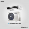 43. Prov., inst. y p. en marcha de Acond. de Aire de 48000 BTU Split PISO/TECHO frío/calor. Cond. horizontal. Tipo convencional